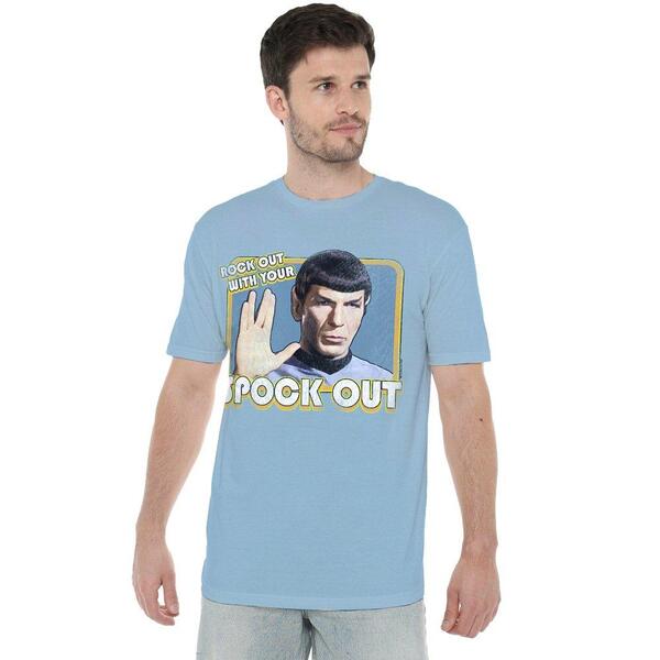 スター・トレック メンズ トップス プルオーバー Star Trek Star Trek Spock Out Shirt Light Blue 青色