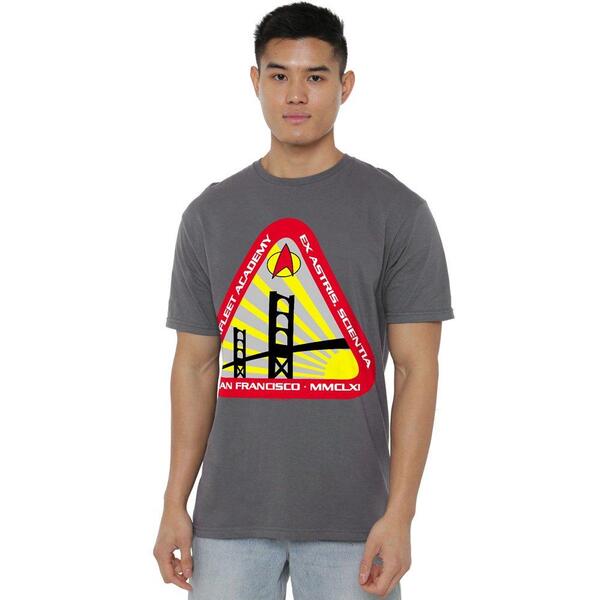 スター・トレック メンズ トップス プルオーバー Star Trek Star Trek Starfleet Academy T Shirt Charcoal Grey 薄墨色
