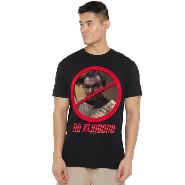 スター・トレック メンズ トップス プルオーバー Star Trek Star Trek No Klingons T Shirt Black 黒いこと