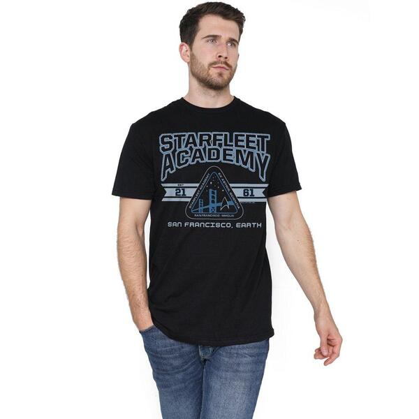 スター・トレック メンズ トップス プルオーバー Star Trek Star Trek Starfleet Academy Earth T Shirt Black 黒いこと