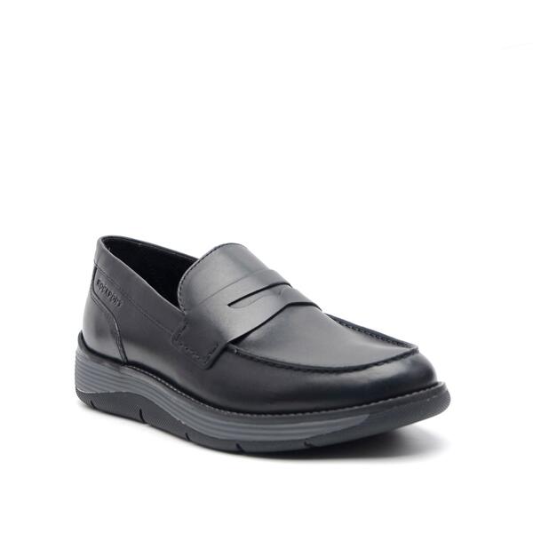 鍵を掛ける界面 メンズ シューズ 置き目毛皮 Rockport Men\u0027s Liam Loafers Black 黒いこと