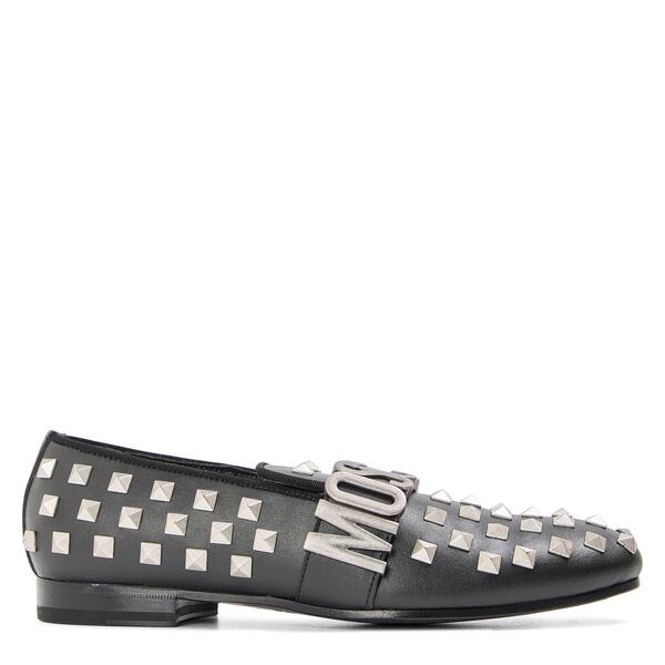 モスキーノ メンズ シューズ 置き目毛皮 Moschino Men\u0027s Loafers Black 黒いこと