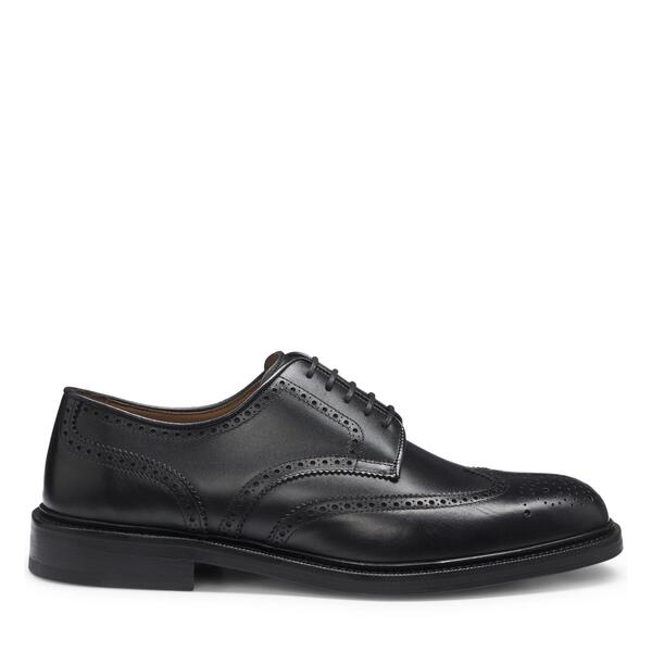 主任者 メンズ シューズ 山高帽子 スピード競技 Boss Men\u0027s Mosby Double Breasted Lace Up Derby Shoes Black 001 黒いこと