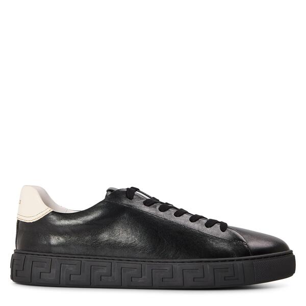 ヴェルサーチ メンズ シューズ スニーカー Versace Greca Trnr 錫63 Black/White 白いこと