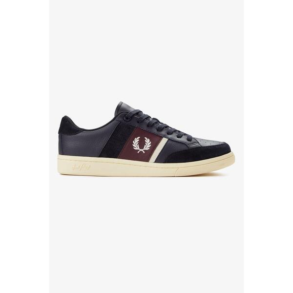 フレッドペリー メンズ シューズ スニーカー Fred Perry Men's Low-Top Trainers Navy/Ecru エクリュ｜ReVida 店