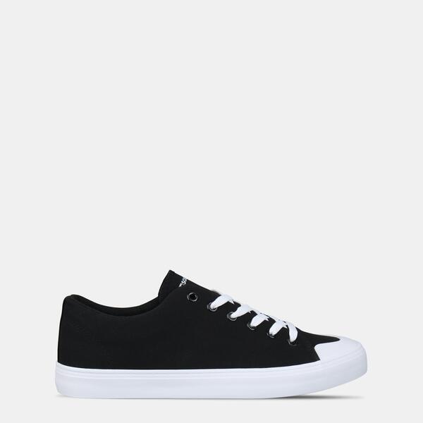 ソウルカル メンズ シューズ スニーカー SoulCal Canvas Pump Mens Black/White ホワイト｜ReVida 店