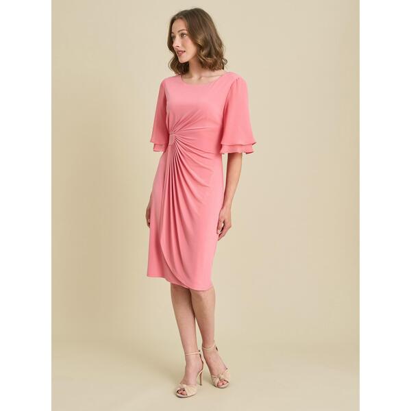 ジーナバッコーニ レディース トップス 衣装 Gina Bacconi Raphaela Faux Wrap Dress Coral コーラル