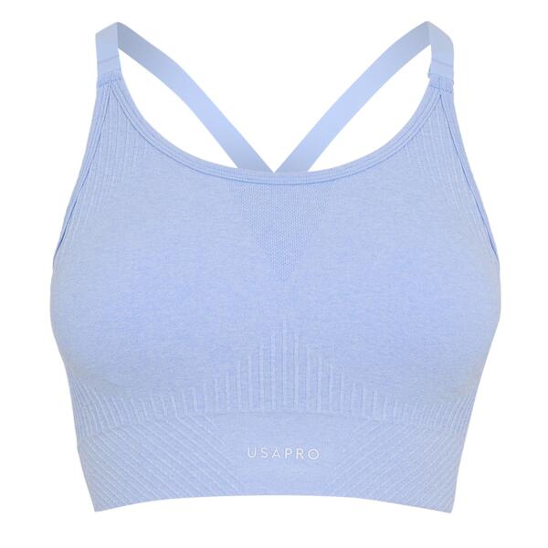ユーエスエープロ レディース アンダー御召しもの ブラ USA Pro UP Seamless Adjustable Sports Bra Brunera Blue 青み
