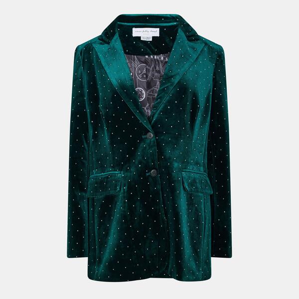 ネバーフリードレスド レディース アウター 上衣・上衣 天鵝絨 スポーツジャケット Never Fully Dressed Women\u0027s Velvet Blazer Emerald エメラルド