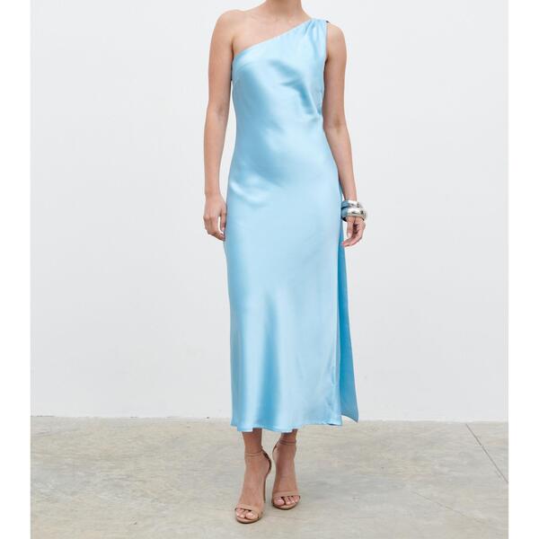 プリティラヴィッシュ レディース トップス ワンピース マキシ Pretty Lavish Women'sheree One Shoulder Scarf Long Maxi Dressky Blue ブルー｜ReVida 店