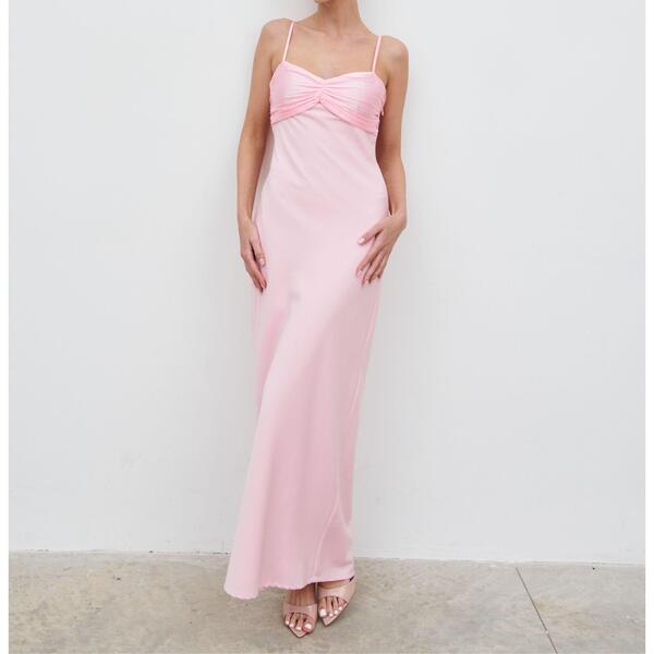 プリティラヴィッシュ レディース トップス 衣装 対比 マキシ Pretty Lavish Women\u0027s Joely Contrast Long Maxi Dress Peony Pink サクラ色
