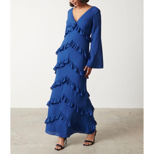 プリティラヴィッシュ レディース トップス ワンピース マキシ Pretty Lavish Women's Paige Maxi Dress Blue ブルー｜ReVida 店