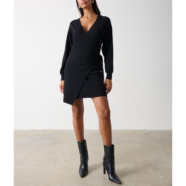 プリティラヴィッシュ レディース トップス ワンピース ミニ Pretty Lavish Women's Plisse Mini Dress Black ブラック｜ReVida 店 7,336円