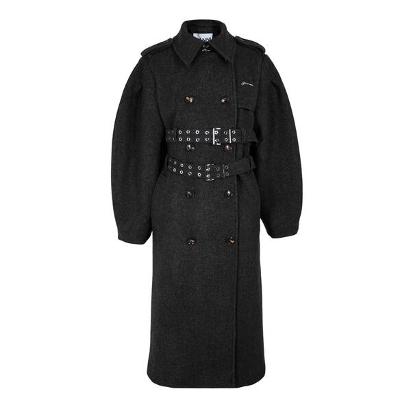 ガニー レディース アウター 上衣・上衣 厚地の外套 Ganni Women\u0027s Pea Coat Phantom