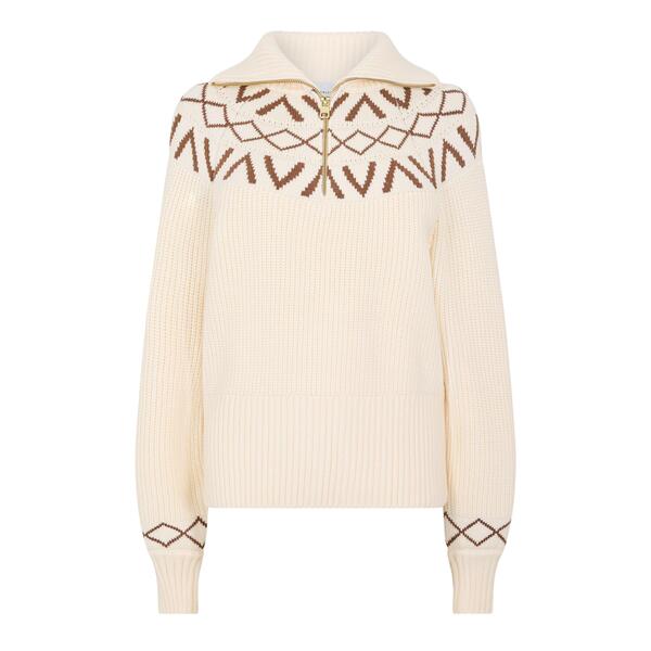 バーレイ レディース アウター ジレー 肋材 スウェーター 編み物 Varley Women ’ sigrid Ribbed-Knit Half-Zip Sweater whitecap grey 薄墨色