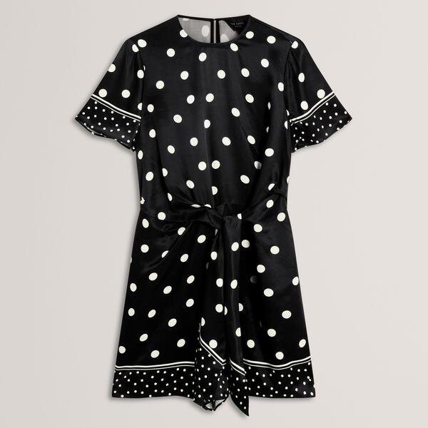 テッドベーカー レディース トップス 衣装 刷り上げる Ted Baker Women\u0027s Printed Playsuit BLACK 黒いこと