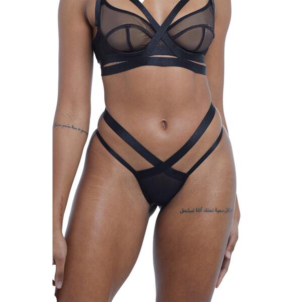 プレイフルプロミス レディース アンダーお召しもの ズボン下 Playful Promises Danielle Black Brazilian Brief Black 黒いこと