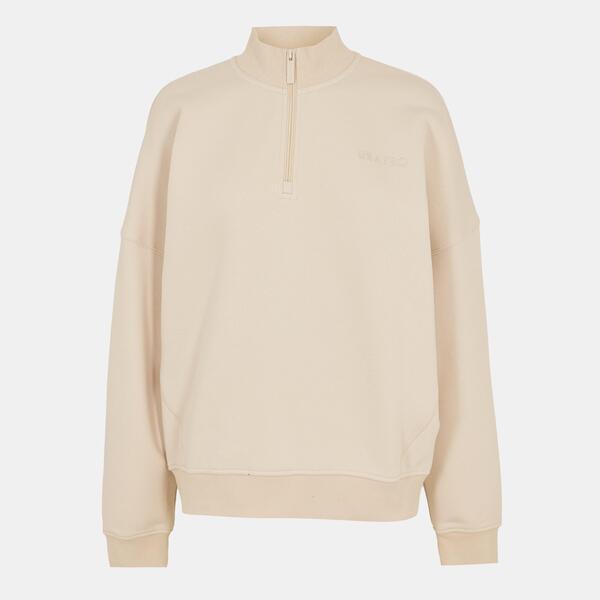 ユーエスエープロ レディース アウター パーカー・スウェット ハーフジップ USA Pro Quarter Zip Top Womens Cream 皮膚軟化剤