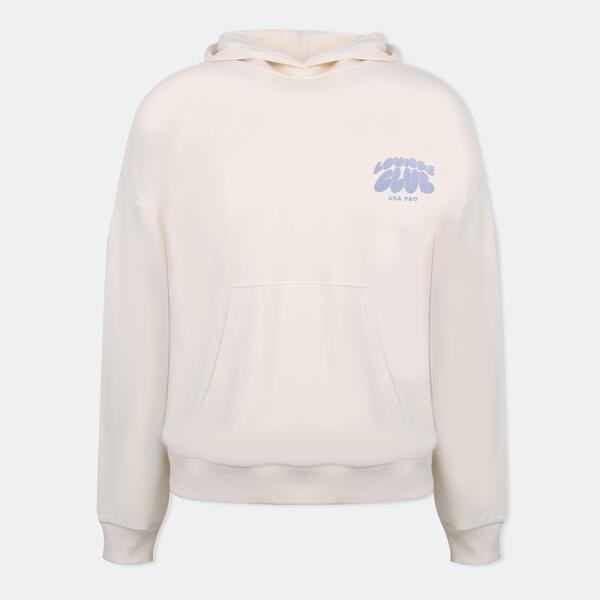 ユーエスエープロ レディース アウター パーカー・スウェット USA Pro Women\u0027s Bubble Hoodie Cream/Blue 皮膚軟化剤