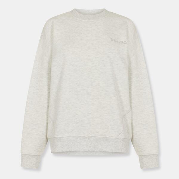 ユーエスエープロ レディース アウター パーカー・スウェット プルオーバー USA Pro Classic Sweatshirt Ice Grey Marl 薄墨色