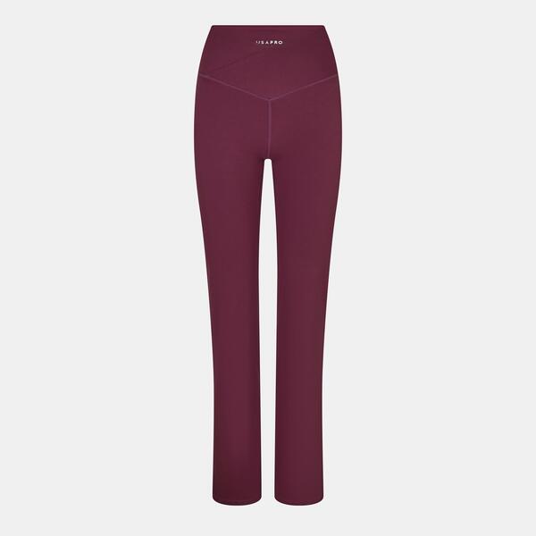 ユーエスエープロ レディース ボトムス カジュアルパンツ フレア USA Pro Wrap Flare Leg Womens Dark Cherry｜ReVida 店