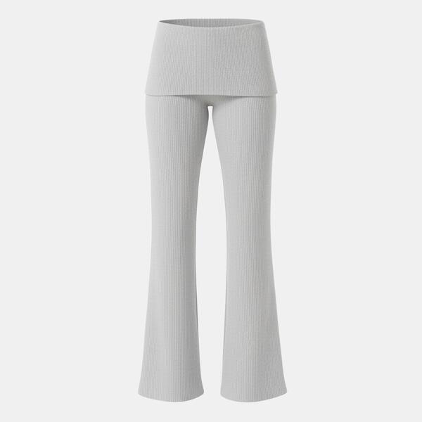 ユーエスエープロ レディース ボトムス レギンス ズボン下 USA Pro Women\u0027sophie Habboo Rib Flared Yoga Pants Grey 薄墨色