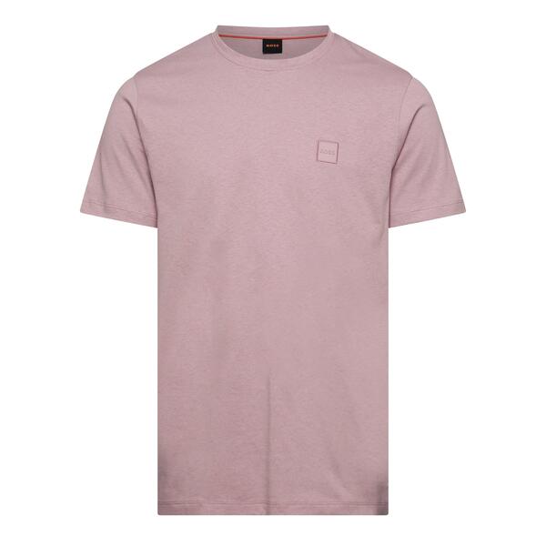 ボス メンズ トップス Tシャツ コットン ロゴ Boss Mens BOSS ORANGE Tales T-Shirt with Logo Patch Premium Cotton Lt/Pastel Prpl オレンジ|ReVida 店