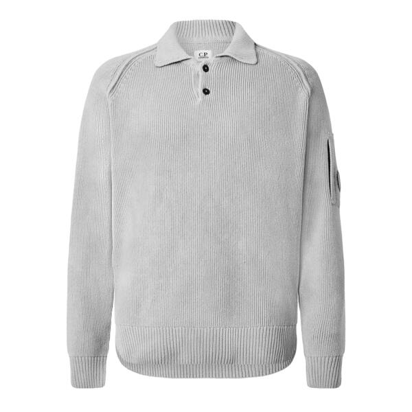 シーピーカンパニー メンズ トップス ポロシャツ CP Company CP Chenille Polo Sn64 Flint Grey 936 グレー｜ReVida 店