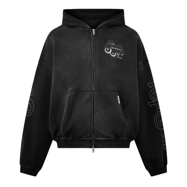 リプレゼント メンズ アウター パーカー・スウェット Represent Men's Beach Boys Zip Hoodie Stained Black ブラック|ReVida 店