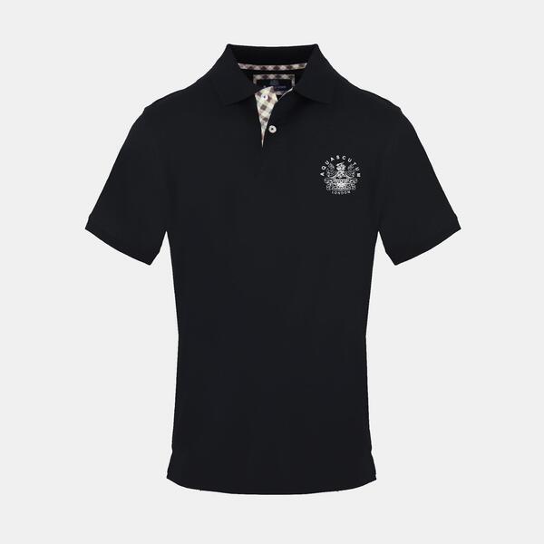 アクアスキュータム メンズ トップス ポロシャツ Aquascutum Polo Sn99 Black ブラック｜ReVida 店 9,436円