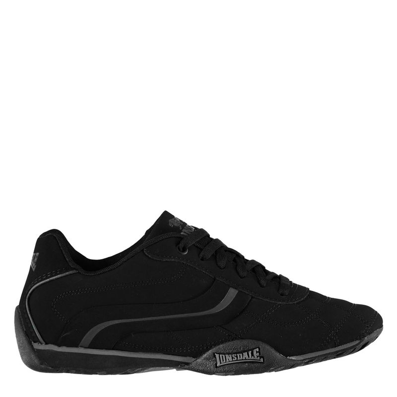 ロンズデール メンズ シューズ スニーカー Lonsdale Camden Mens Trainers Black/Black ブラック|ReVida 店