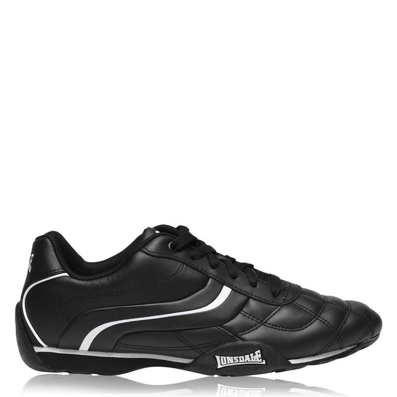 ロンズデール メンズ シューズ スニーカー Lonsdale Camden Mens Trainers Black/White ホワイト|ReVida 店