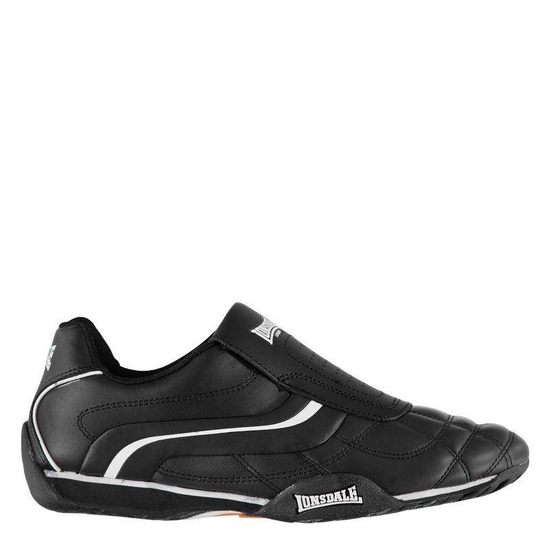 ロンズデール メンズ シューズ スニーカー Lonsdale Camden Slip Mens Trainers Black/White ホワイト｜ReVida 店