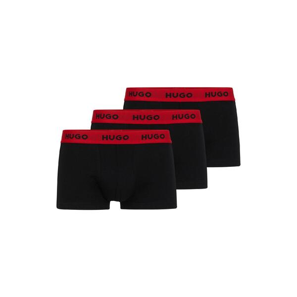 フューゴ メンズ アンダーウェア ボクサーパンツ Hugo Men's 3 Pack Trunks Black ブラック｜ReVida 店