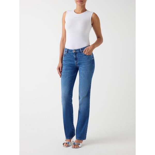 ゲス レディース ボトムス デニムパンツ ストレート ジーンズ Guess Women'sexy Straight Leg Jeans Timeless Mid|ReVida 店
