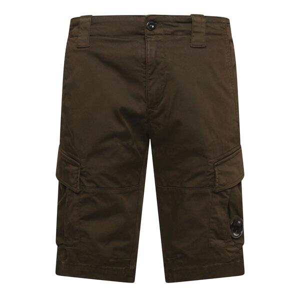 シーピーカンパニー メンズ ボトムス ハーフパンツ・ショーツ Tシャツ ショートパンツ CP Company Sateen Stretch Cargo Shorts Green グリーン｜ReVida 店