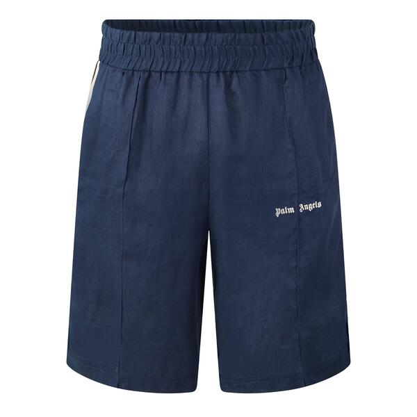 パーム・エンジェルス メンズ ボトムス ハーフパンツ・ショーツ トラックスーツ ショートパンツ Palm Angels Men's Woven Tracksuit Shorts Navy ネイビー|ReVida 店