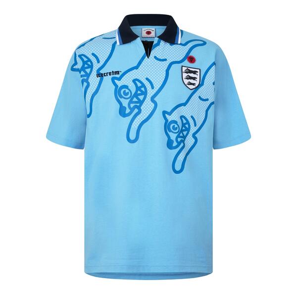 アイスクリーム メンズ トップス Tシャツ ICECREAM IC Running Dog Footy Sn63 Blue ブルー|ReVida 店