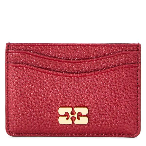 ガニー レディース アクセサリー 財布 Ganni Women's Card Holderedahlia レッド|ReVida 店