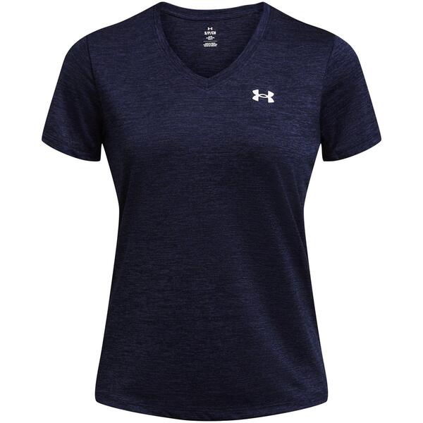 アンダーアーマー レディース トップス シャツ Vネック Under Armour Tech Twist V-Neck Short Sleeve Womens Navy ネイビー|ReVida 店