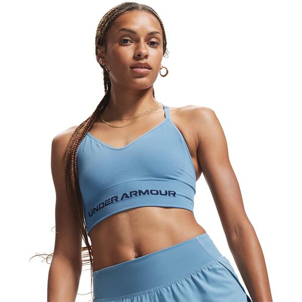 アンダーアーマー レディース トップス シャツ Under Armour Women's Vanish Seamless Low Impact Sports Bra Blue ブルー|ReVida 店