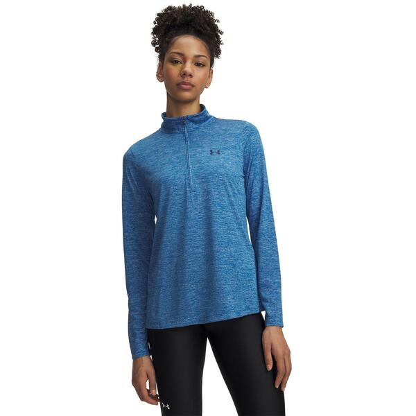 アンダーアーマー レディース アウター パーカー・スウェット ハーフジップ Under Armour Techalf Zip Top Womens Aegean Blue ブルー｜ReVida 店