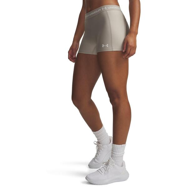 アンダーアーマー レディース ボトムス ハーフパンツ・ショーツ ショートパンツ Under Armour Women's Heatgear Performance Gym Shorts Taupe/White ホワイト｜ReVida 店