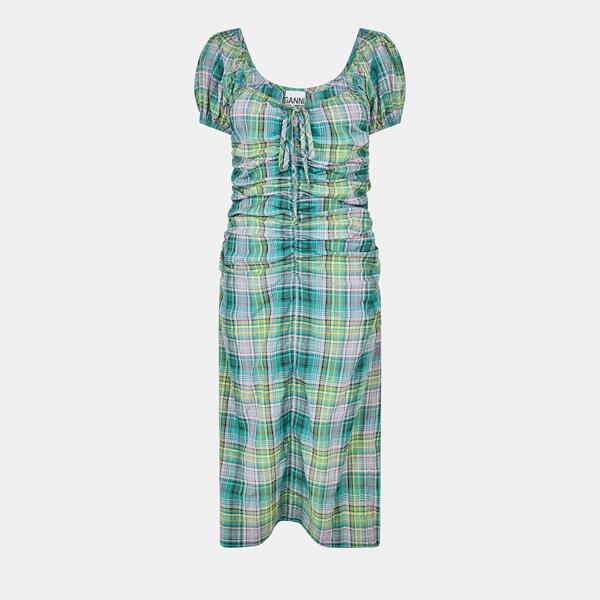 ガニー レディース トップス ワンピース Ganni Women'smock Dress Lagoon|ReVida 店