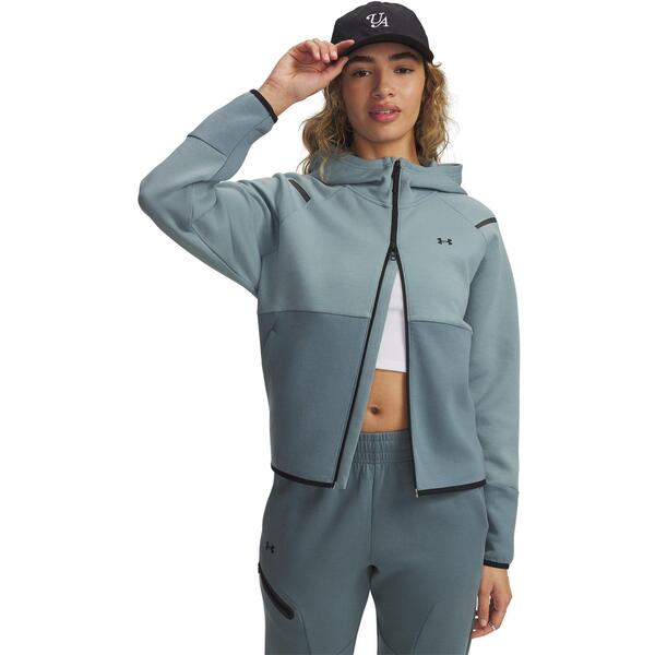 アンダーアーマー レディース アンダーウェア ナイトウェア フリース Under Armour Women's Unstoppable Fleece Full Zip Top Green グリーン|ReVida 店