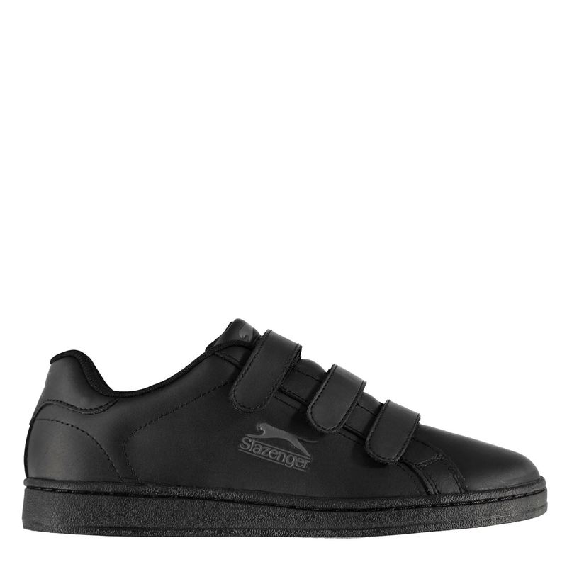 スラセンジャー メンズ シューズ スニーカー Slazenger Ash Strap Trainers Mens Black/Charcoal ブラック