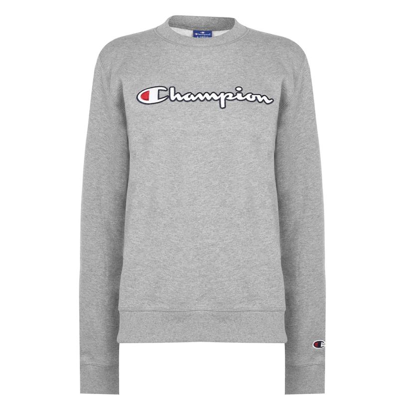 チャンピオン レディース アウター パーカー・スウェット クルーネック スウェット シャツ Champion Script Crew Neck Sweatshirt GRY|ReVida 店