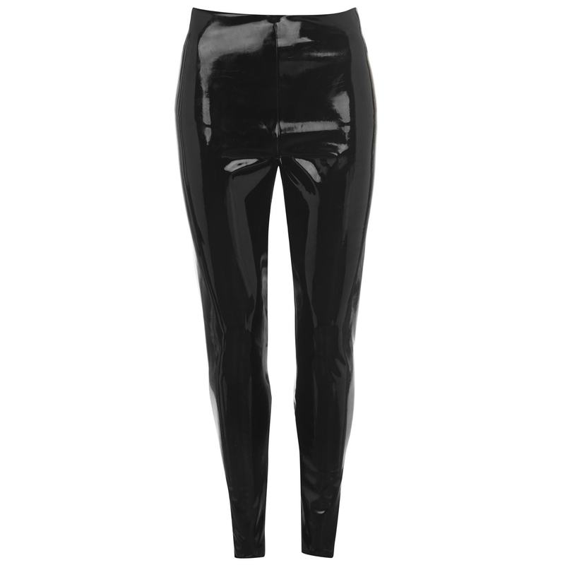 コマンドー レディース ボトムス レギンス なめし革 フェイクレザー Commando Faux Leather Patent Leggings Black 黒いこと