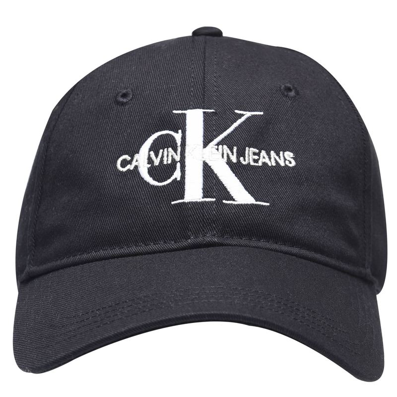 カルバンクライン レディース アクセサリー 帽子 刺繍 キャップ Calvin Klein Jeans Monogram Embroidered Cap Black BDS ブラック