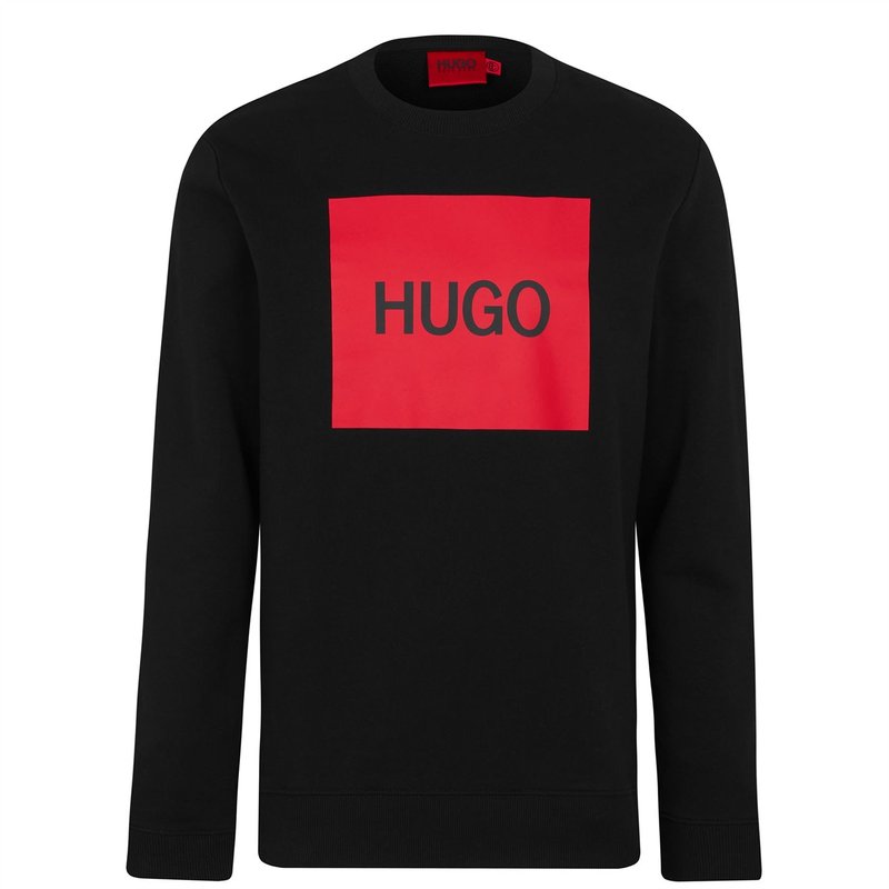 フューゴ メンズ アウター ニット・セーター スウェット シャツ Hugo Duragol Sweatshirt Black 001 ブラック|ReVida 店
